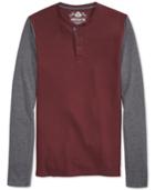 American Rag Saturday Long-sleeve Colorblocked Henley, Only At Macy's