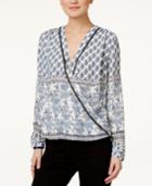Inc International Concepts Printed Surplice Top, Only At Macy's