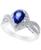 Effy Sapphire (1 Ct. T.w.) And Diamond (2/5 Ct. T.w.) Ring In 14k White Gold