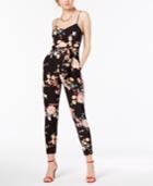 Material Girl Juniors' Printed Cutout Jumpsuit, Created For Macy's