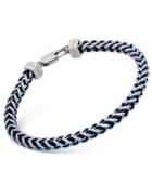 Esquire Men's Jewelry Large Link Chain Bracelet In Stainless Steel And Blue Ion-plating, Only At Macy's