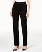 Jm Collection Petite Embellished Straight-leg Jeans, Only At Macy's