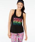 Material Girl Active Juniors' Graphic Tank Top With Headband, Only At Macy's