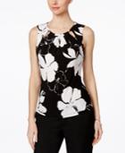 Tommy Hilfiger Floral-print Cutout Shell