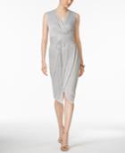 Rachel Rachel Roy Pleated Metallic Wrap Dress