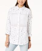 Hurley Juniors' Wilson Mesh Dot Button-up Shirt