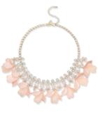 Inc International Concepts Gold-tone Petal & Imitation Pearl Statement Necklace, 17 + 3 Extender, Created For Macy's