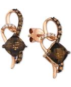 Le Vian Chocolatier Chocolate Quartz (1-5/8 Ct. T.w.) & Diamond (1/5 Ct. T.w.) Drop Earrings In 14k Rose Gold