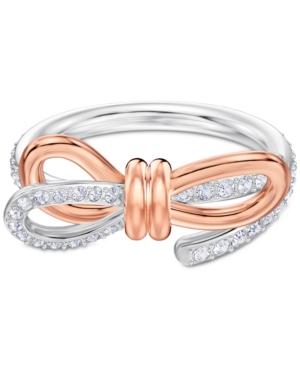 Swarovski Two-tone Pave Bow Ring