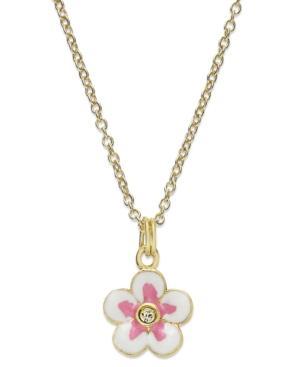 Lily Nily Children's 18k Gold Over Sterling Silver Necklace, Flower Pendant