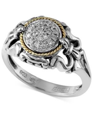 Balissima By Effy Diamond Accent Scrolled Ring In Sterling Silver And 18k Gold