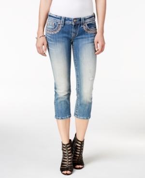 Miss Me Cropped Medium Blue Wash Jeans