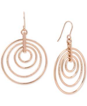 Kenneth Cole New York Rose Gold-tone Orbital Drop Earrings