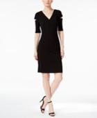 Calvin Klein Cutout Shoulder V-neck Dress