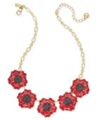 Kate Spade New York Gold-tone Enamel & Stone Poppy Statement Necklace