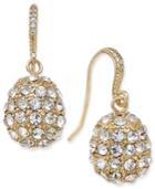 Charter Club Gold-tone Pave Cluster Drop Earrings, Only At Macy's