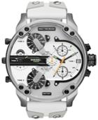 Diesel Men's Chronograph Mr. Daddy 2.0 White Leather & Silicone Strap Watch 57mm