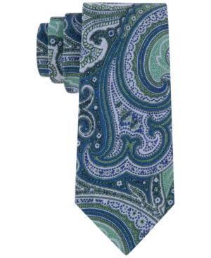 Tommy Hilfiger Men's Chambray Paisley Slim Tie