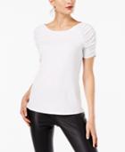 Inc International Concepts Ruched-sleeve T-shirt, Created For Macy's