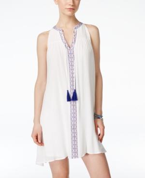 Sequin Hearts Juniors' Sleeveless Embroidered Shift Dress