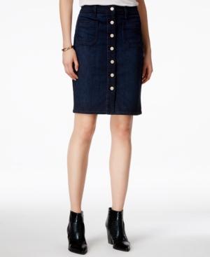 Sanctuary Shay Dark Blue Wash Denim Skirt
