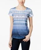 Style & Co. Printed T-shirt, Only At Macy's