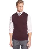 Tasso Elba Big And Tall Solid Sweater Vest, Only At Macy's