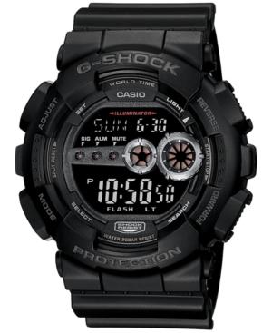 G-shock Men's Digital Black Resin Strap Watch 51mm & Bluetooth Headphones Gift Set, Created For Macy's