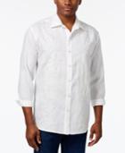 Tommy Bahama Men's Linen White Night Embroidered Shirt