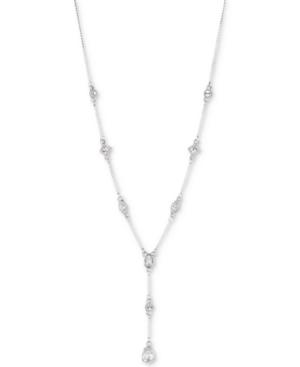 Givenchy Silver-tone Crystal Lariat Necklace