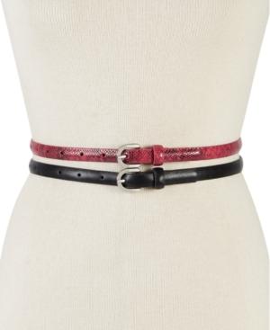 Inc International Concepts Python-embossed 2-for-1 Belts, Created For Macy's