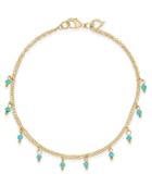 Thalia Sodi Gold-tone Blue Stone Shaky Ankle Bracelet, Only At Macy's