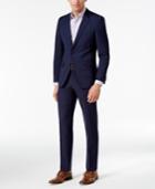 Hugo Men's Slim-fit Navy Textured Suit