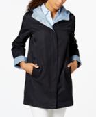 Jones New York Petite Colorblocked Raincoat