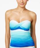 Bleu By Rod Beattie Fun In The Sun Ombre Twist Tankini Top Women's Swimsuit