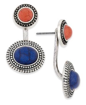 Silver-tone Stone Earring Jackets