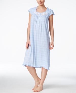 Eileen West Ruffle-hem Cap Sleeve Nightgown