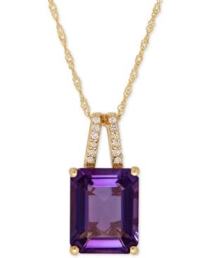 Amethyst (2-9/10 Ct. T.w.) And Diamond Accent Pendant Necklace In 14k Gold (also Available In London Blue Topaz)