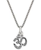 Thomas Sabo Glam & Soul Cubic Zirconia Pave Om Pendant Necklace In Sterling Silver