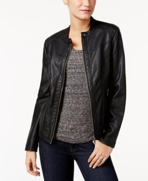 Style & Co. Faux-leather Jacket, Only At Macy's