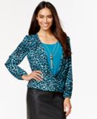 Thalia Sodi Layered-look Printed Necklace Top, Only At Macy's