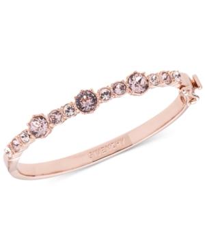 Givenchy Rose Gold-tone Colored Crystal Bangle Bracelet