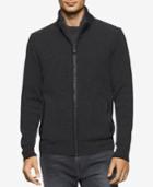 Calvin Klein Men's Slim-fit Mixed-media Jacket