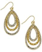 Inc International Concepts Gold-tone Pave Saturn Drop Earrings, Only At Macy's