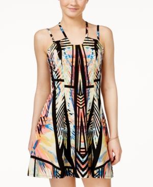 Material Girl Juniors' Printed Halter Dress, Only At Macy's