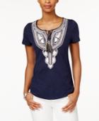 Charter Club Short-sleeve Solid Top, Only At Macy's