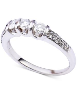 Diamond Trinity Ring (1/2 Ct. T.w.) In 14k White Gold