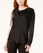 Bar Iii One-shoulder Cowl-neck Top, Created For Macy's