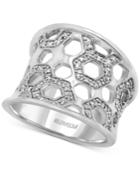 Effy Diamond Honeycomb Openwork Ring (1/4 Ct. T.w.) In Sterling Silver