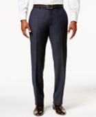 Bar Iii Men's Slim-fit Navy And Tan Windowpane Dress Pants, Only At Macy's
